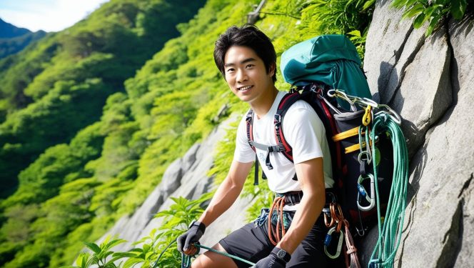 
					Ilustrasi perlengkapan gunung pria 