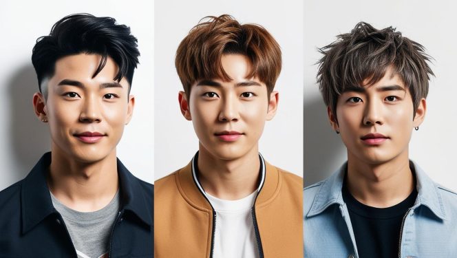 
					Ilustrasi gaya rambut cowok Korea 