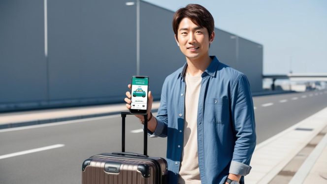
					Ilustrasi transportasi online bagi pria 