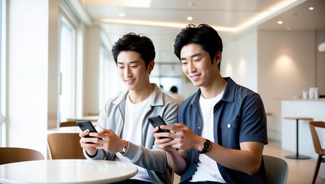 
					Ilustrasi penggunaan smartphone pria