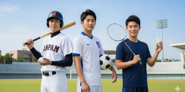 Ilustrasi perlengkapan olahraga pria